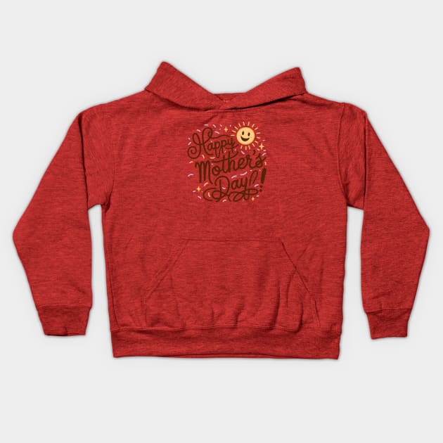 Happy Mothers Day Kids Hoodie by Dream Design